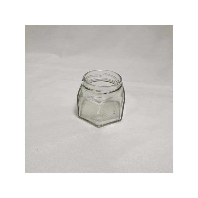 Pot en verre hexagonal 106 ml TO53 (en pack - unité)