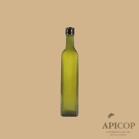 Bouteille en verre ronde - dorica 500 ml - AMBRÉE