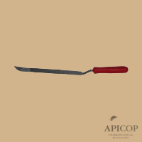 Couteau à désoperculer courbe manche rouge