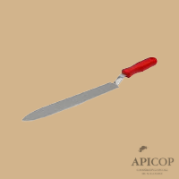 Couteau à désoperculer lame droite manche rouge