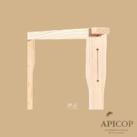 Cadre de hausse Langstroth hoffman : fils horizontaux avec oeillets