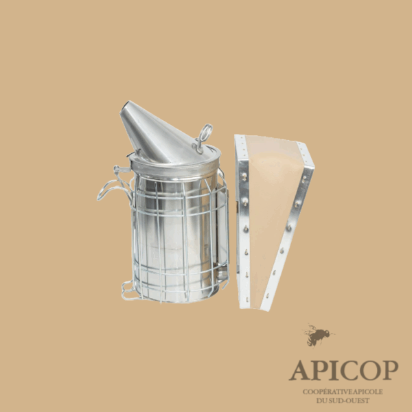 Enfumoir inox "Dadant" avec protection - petit modèle