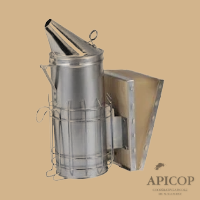 Enfumoir inox Bee valensolais grand modèle soufflet cuir - 33cm