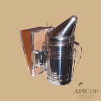 Enfumoir inox Bee valensolais petit modèle soufflet cuir - PETIT MODE