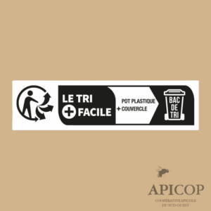 Etiquettes - Tri sélectif -  pot en plastique - 8*41mn - 1 000