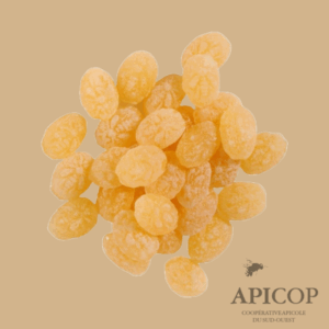 Bonbon pastille ovale motif abeille 15 % de miel - sac de 5 kg