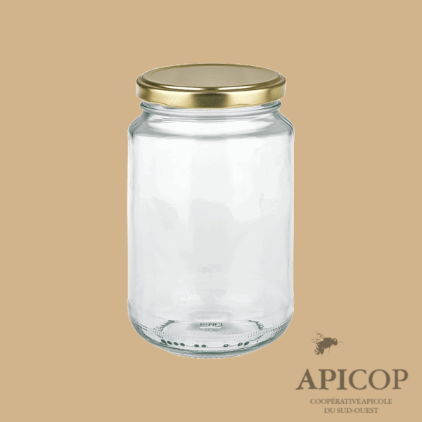 Pot en verre cylindrique 375 ml TO63  - en vrac