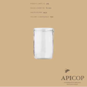 Pot en verre 870 ml TO100 - en vrac