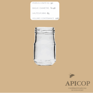Pot en verre atlas 106 ml TO48 - Pack de 45