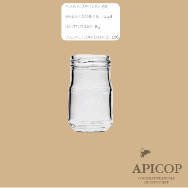 Pot en verre atlas 106 ml TO48 - Pack de 63