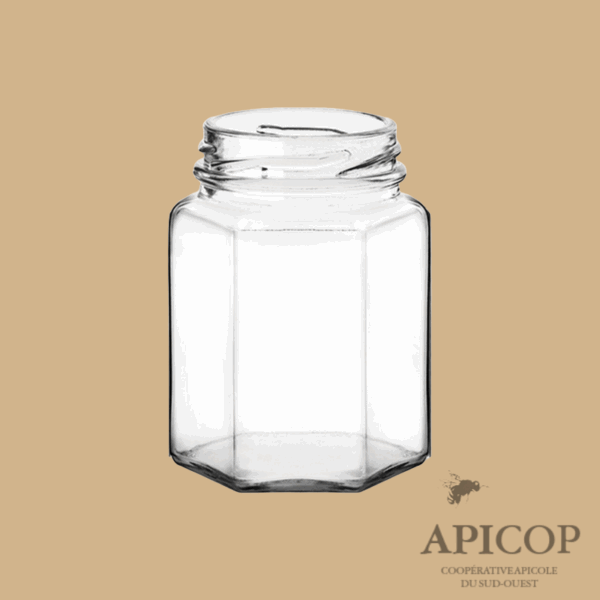 Pot en verre hexagonal 390 ml TO70 - en vrac