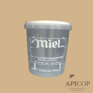 Pot plastique kg impression blanche inviolable - par 25