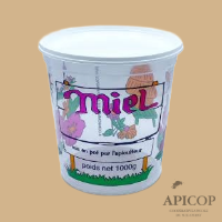 Pot plastique kg impression couleur violable - par 25