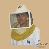 Voile apiculteur carré avec chapeau